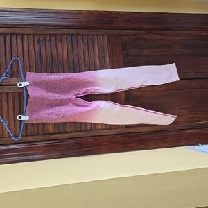 Pink and white ombre small gym pants